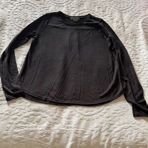 Vince. Black Long Sleeve Tee Lightweight Pima Cotton Gently Loved S